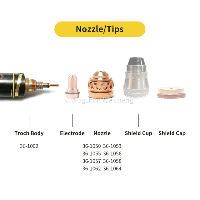 طرف فوهة البلازما الديناميكية الحرارية 36-1002 36-1050 36-1053 36-1055 36-1057 36-1056 36-1058 36-1062 36-1064 