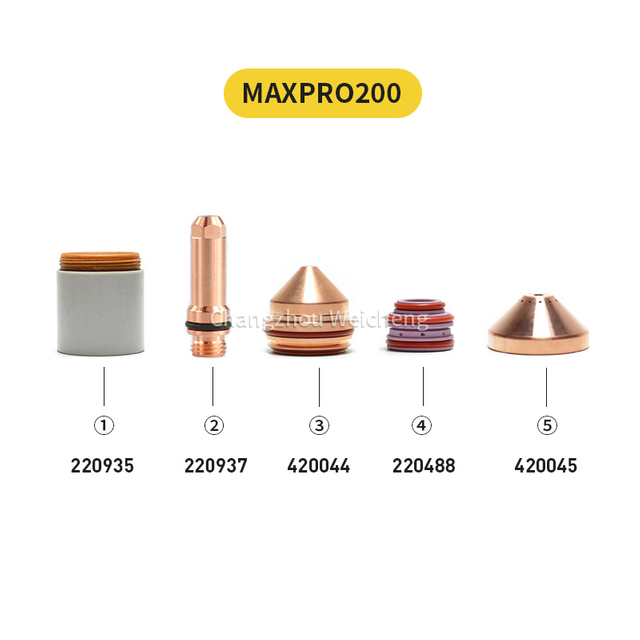 Maxpro200 قطب البلازما 220487 220528 فوهة 220831 220890 درع 220532 220536 