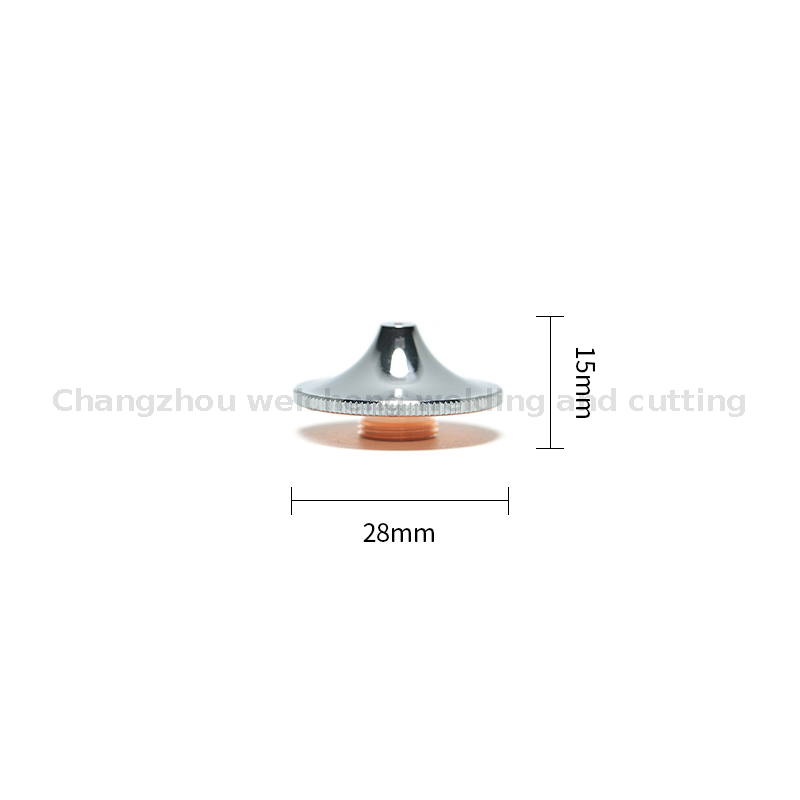 فوهة القطع بالليزر، تركيبات فوهة نحاسية مزدوجة مطلية بالكروم 28 مم